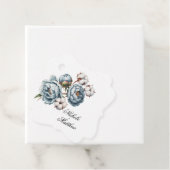 Dusty Blue and Cotton Wedding Thank You フェイバータグ (インサイチュ)
