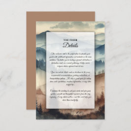 Dusty Blue and Mocha Brown Mountains エンクロージャーカード