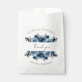 Dusty Blue and Navyフローラ フェイバーバッグ