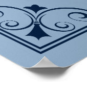 Dusty Blue and Navy Seating Chart Poster 2 of 3 ポスター (角)