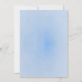 Dusty Blue and Silver Floral Elegant Baptism 招待状 (裏面)