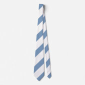 Dusty Blue and White Stripes  ネクタイ (正面)