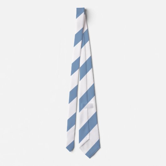 Dusty Blue and White Stripes  ネクタイ (裏面)