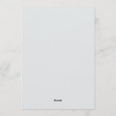 Dusty Blue Anemone Winter Wedding 招待状 (裏面)