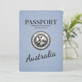 Dusty Blue Australia Passport日付の保存 セーブザデート (スタンド正面)