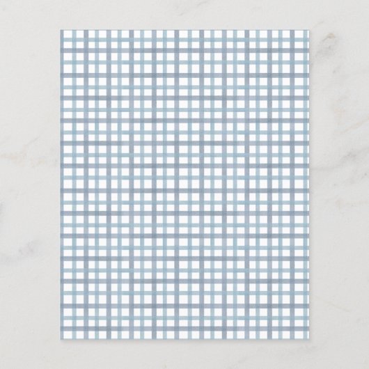 Dusty Blue Baby Blocks Advice & Well Wishes Card (裏面)