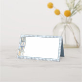 Dusty Blue Baby Blocks Blank Food Labels &  プレイスカード (裏面)