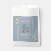 Dusty Blue Baby Carriage Custom Sign フェイバーバッグ (正面)