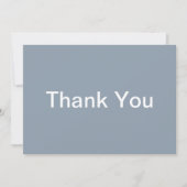 Dusty Blue Baby Shower サンキューカード (正面)