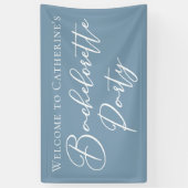 Dusty Blue Bachelorette Party Personalized 横断幕 (縦)