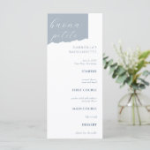 Dusty Blue Bachlorette Menu Italian メニュー (スタンド正面)