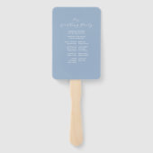 Dusty Blue Beach Wedding Program | Seahorses ハンドファン (裏面)