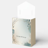 Dusty Blue Beige Boho Chic foliage wreath Wedding フェイバーボックス (オープン)