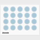 Dusty Blue  Blank Circle Custom Spice Sticker ラウンドシール (シート)