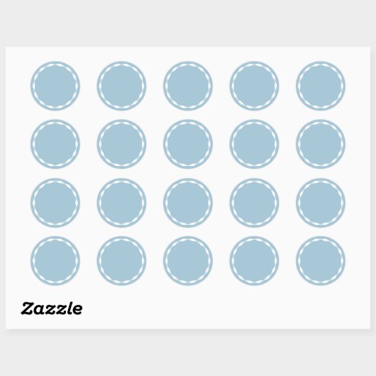 Dusty Blue  Blank Circle Custom Spice Sticker ラウンドシール (シート)