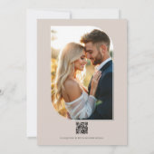 Dusty Blue, Blush, and Warm Taupe Floral Wedding 招待状 (裏面)