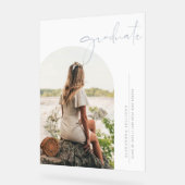 Dusty Blue BohoミニマリストArch写真卒業 アクリルサイン (傾斜)