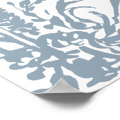 Dusty Blue Botanical Garden Wedding Welcome  ポスター (角)