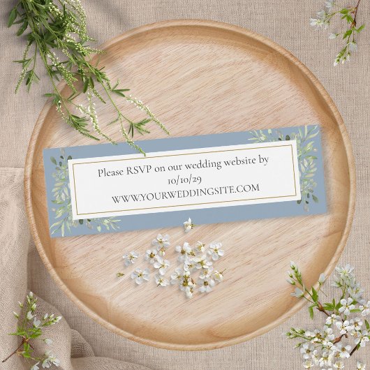 Dusty Blue Botanical GreeneryのWebサイ結婚トRSVP