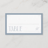 Dusty Blue Botanical Minimalist Place Card プレイスカード (裏面)