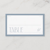 Dusty Blue Botanical Minimalist Place Card プレイスカード (正面)
