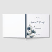 Dusty Blue Botanical Wedding ゲストブック (全面)