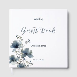 Dusty Blue Botanical Wedding ゲストブック