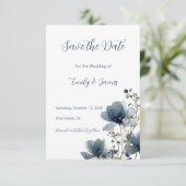 Dusty Blue Botanical Wedding セーブザデート (スタンド正面)