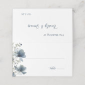 Dusty Blue Botanical Wedding プレイスカード (外部開封)