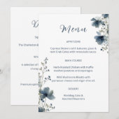 Dusty Blue Botanical Wedding メニュー (正面/裏面)