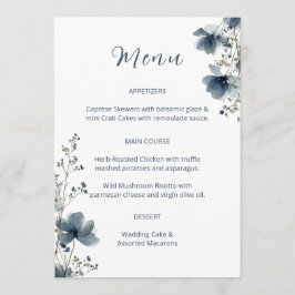 Dusty Blue Botanical Wedding メニュー