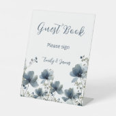 Dusty Blue Botanical Wedding 台座サイン (正面)