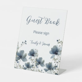 Dusty Blue Botanical Wedding 台座サイン