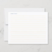  Dusty Blue Bow Bridal Recipe Card (裏面)