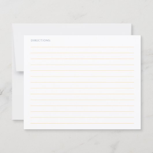 Dusty Blue Bow Bridal Recipe Card (裏面)