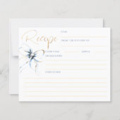  Dusty Blue Bow Bridal Recipe Card (正面)
