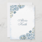 Dusty Blue Bow Coquette Butterfly Invitation 招待状 (裏面)