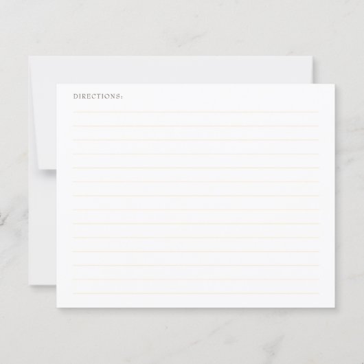 Dusty Blue Bow Elegant Bridal Shower Recipe Cards (裏面)