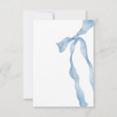 Dusty Blue Bow "Future Mrs." Bridal Shower サンキューカード (裏面)