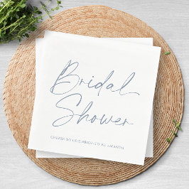 Dusty Blue Bridal Shower Napkin スタンダードランチョンナプキン