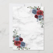 Dusty Blue Burgundy Geometric Shower by Mail 招待状 (裏面)