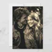 Dusty Blue Calendar日付を写真で保存 招待状 (裏面)