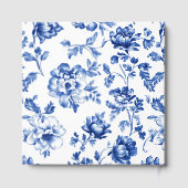 Dusty Blue Chinoiserie Arched Wedding Guest Book ゲストブック (裏面)