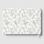 Dusty Blue Chinoiserie Pattern Wedding ゲストブック (裏面)