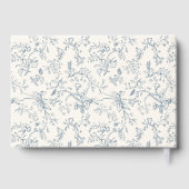 Dusty Blue Chinoiserie Pattern Wedding ゲストブック (裏面)