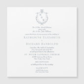 Dusty Blue Church 2 Venue Square Wedding Magnet   (正面)