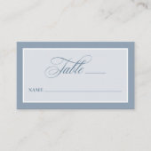 Dusty Blue | Classic and Luxe Wedding Flat プレイスカード (正面)