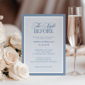 Dusty Blue | Classic Luxe Elegant Rehearsal Dinner 招待状