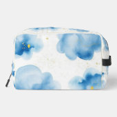 Dusty Blue Clouds Sprinkled Gold Frame Mäppchen  ドップキット (裏面)