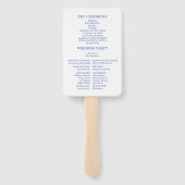 Dusty Blue Crest Floral Wedding ハンドファン (裏面)